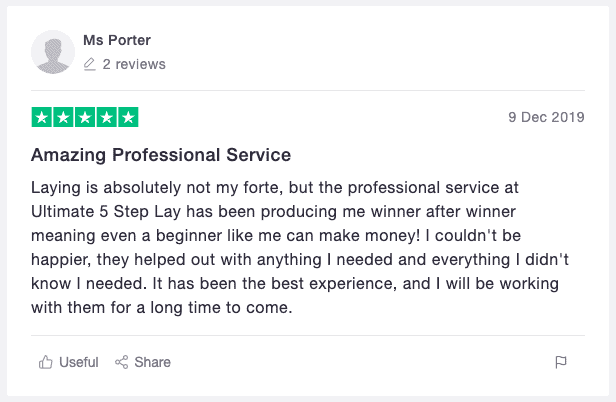 Ultimate 5 Step Lay testimonial desktop 2