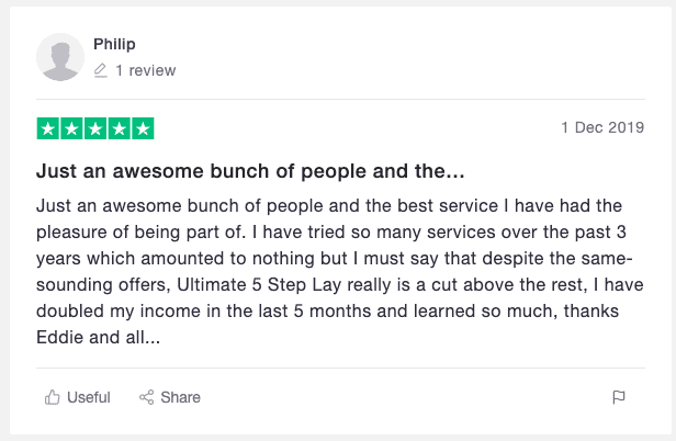 Ultimate 5 Step Lay testimonial desktop 3
